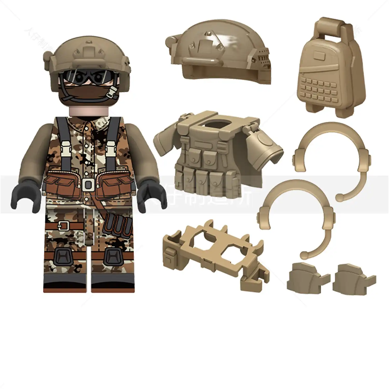 Minifigure - Modern Military Soldier Infantryman military operator and various equipment custom pieces (LEGO Alternative) 2 Minifigure - Modern Military Soldier Infantryman military operator and various equipment custom pieces (LEGO Alternative)