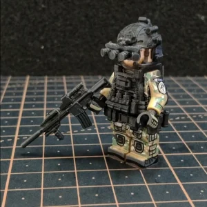 Minifigure - Navy SEAL and rifle (LEGO Alternative)