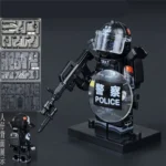 SWAT Special Weapons and Tactics police officer riot police officer - Custom Printed Brick Block Figure