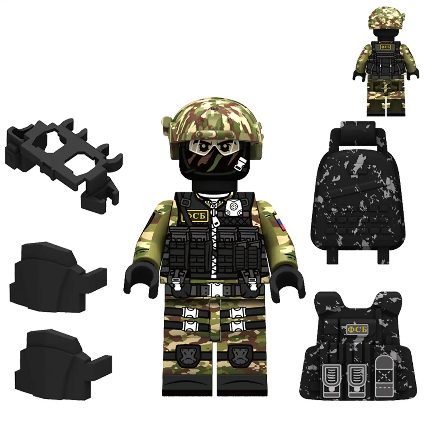 Minifigure - Russian FSB Alpha Group Spetsgruppa A special forces unit (LEGO Alternative)