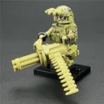 Russian FSB Alpha Group special forces operator and Gatling style machine gun - Custom Printed Brick Block Figure