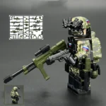 Russian special forces soldier camouflage and weapon custom piece - Custom Printed Brick Block Figure