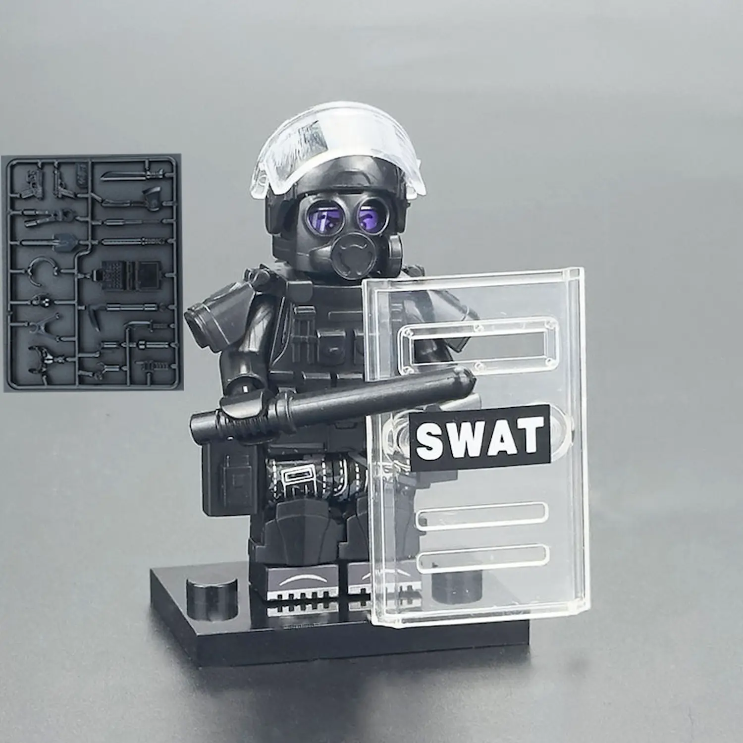Minifigure - SWAT Special Weapons and Tactics officer (LEGO Alternative) Minifigure - SWAT Special Weapons and Tactics officer (LEGO Alternative)