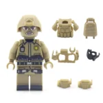 SWAT Special Weapons and Tactics officer police special unit black - Custom Printed Brick Block Figure