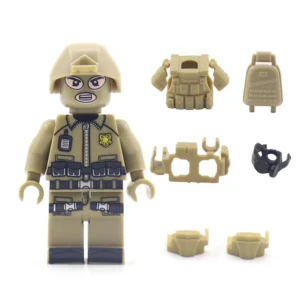 Minifigure - SWAT Special Weapons and Tactics officer police special unit black (LEGO Alternative) Minifigure - SWAT Special Weapons and Tactics officer police special unit black (LEGO Alternative)