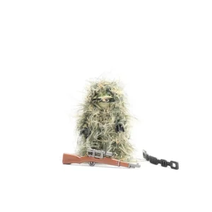 Minifigure - all terrain sniper equipped with a Kar98k style sniper rifle and a ghillie suit (LEGO Alternative) Minifigure - all terrain sniper equipped with a Kar98k style sniper rifle and a ghillie suit (LEGO Alternative)
