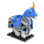 barded warhorse unicorn - Custom Printed Brick Block Figure