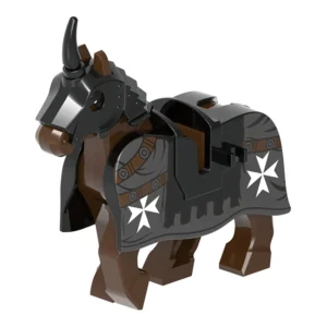 Minifigure barded warhorse black unicorn LEGO Alternative Minifigure barded warhorse black unicorn LEGO Alternative
