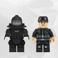 Minifigure - bomb disposal expert wearing a beige EOD Explosive Ordnance Disposal bomb sapper suit black color (LEGO Alternative) Minifigure - bomb disposal expert wearing a beige EOD Explosive Ordnance Disposal bomb sapper suit black color (LEGO Alternative)