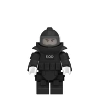 Minifigure - bomb disposal expert wearing a beige EOD Explosive Ordnance Disposal bomb sapper suit black color (LEGO Alternative) Minifigure - bomb disposal expert wearing a beige EOD Explosive Ordnance Disposal bomb sapper suit black color (LEGO Alternative)