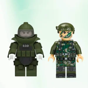 Minifigure - bomb disposal expert wearing a beige EOD Explosive Ordnance Disposal suit green color (LEGO Alternative) Minifigure - bomb disposal expert wearing a beige EOD Explosive Ordnance Disposal suit green color (LEGO Alternative)