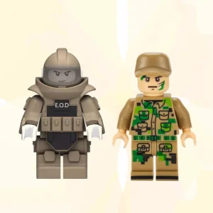 Minifigure - bomb disposal expert wearing a beige EOD Explosive Ordnance Disposal suit tan color (LEGO Alternative) Minifigure - bomb disposal expert wearing a beige EOD Explosive Ordnance Disposal suit tan color (LEGO Alternative)