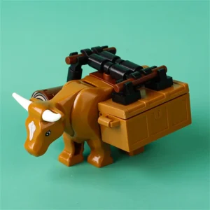 Minifigure brown ox or bull equipped as a pack animal or beast of burden LEGO Alternative Minifigure brown ox or bull equipped as a pack animal or beast of burden LEGO Alternative