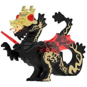 Minifigure medieval Great dragon black gold LEGO Alternative Minifigure medieval Great dragon black gold LEGO Alternative