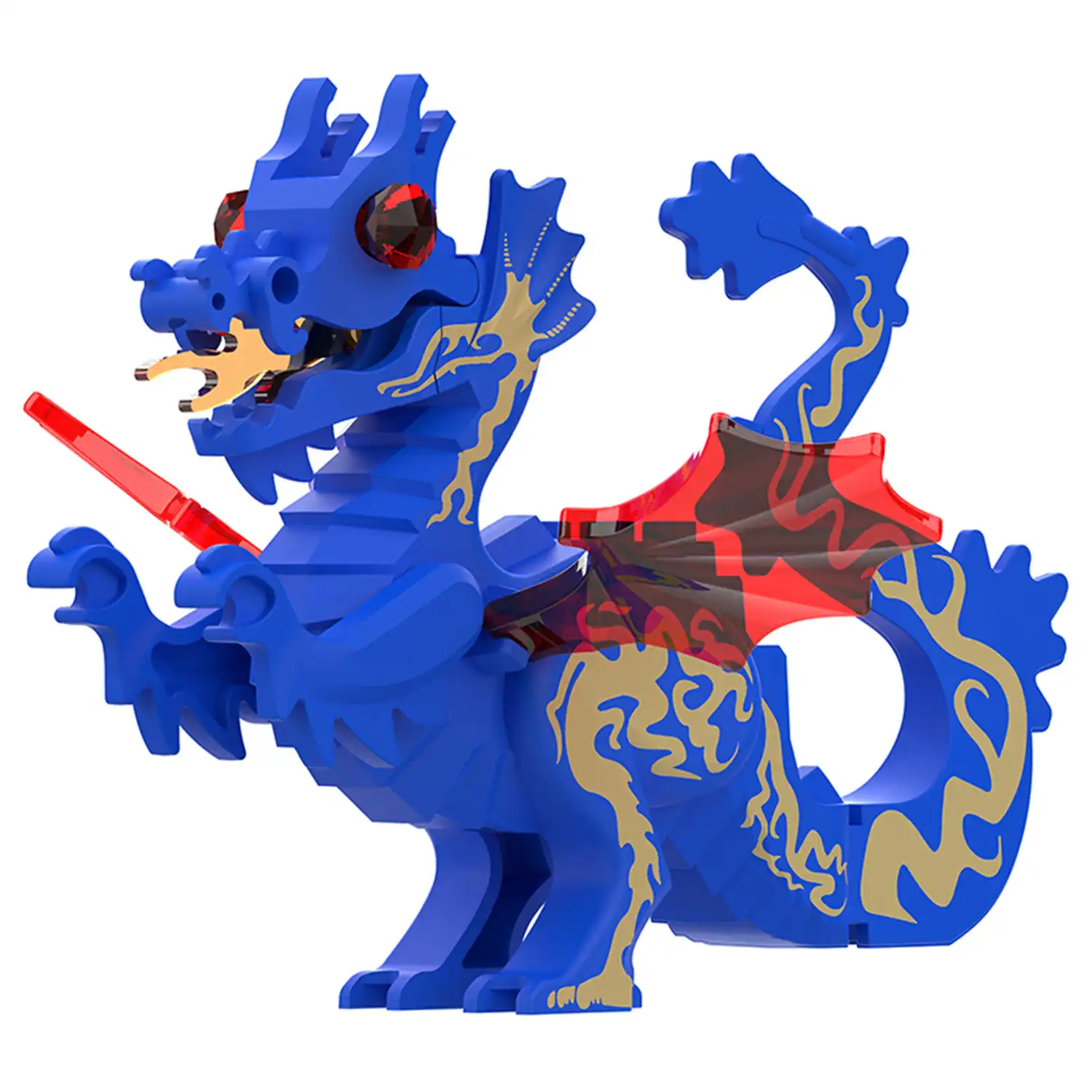 Minifigure medieval Great dragon blue LEGO Alternative