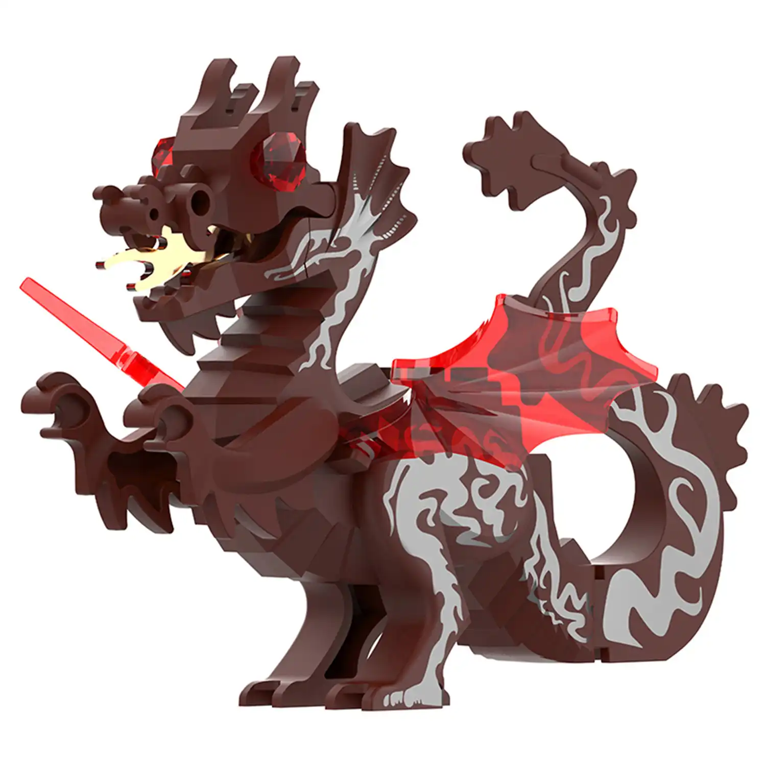 Minifigure medieval Great dragon brown LEGO Alternative Minifigure medieval Great dragon brown LEGO Alternative