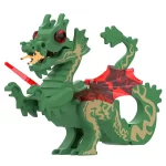 medieval Great dragon green - Custom Printed Brick Block Figure