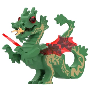 Minifigure medieval Great dragon green LEGO Alternative Minifigure medieval Great dragon green LEGO Alternative
