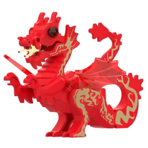 Minifigure medieval Great dragon red LEGO Alternative Minifigure medieval Great dragon red LEGO Alternative