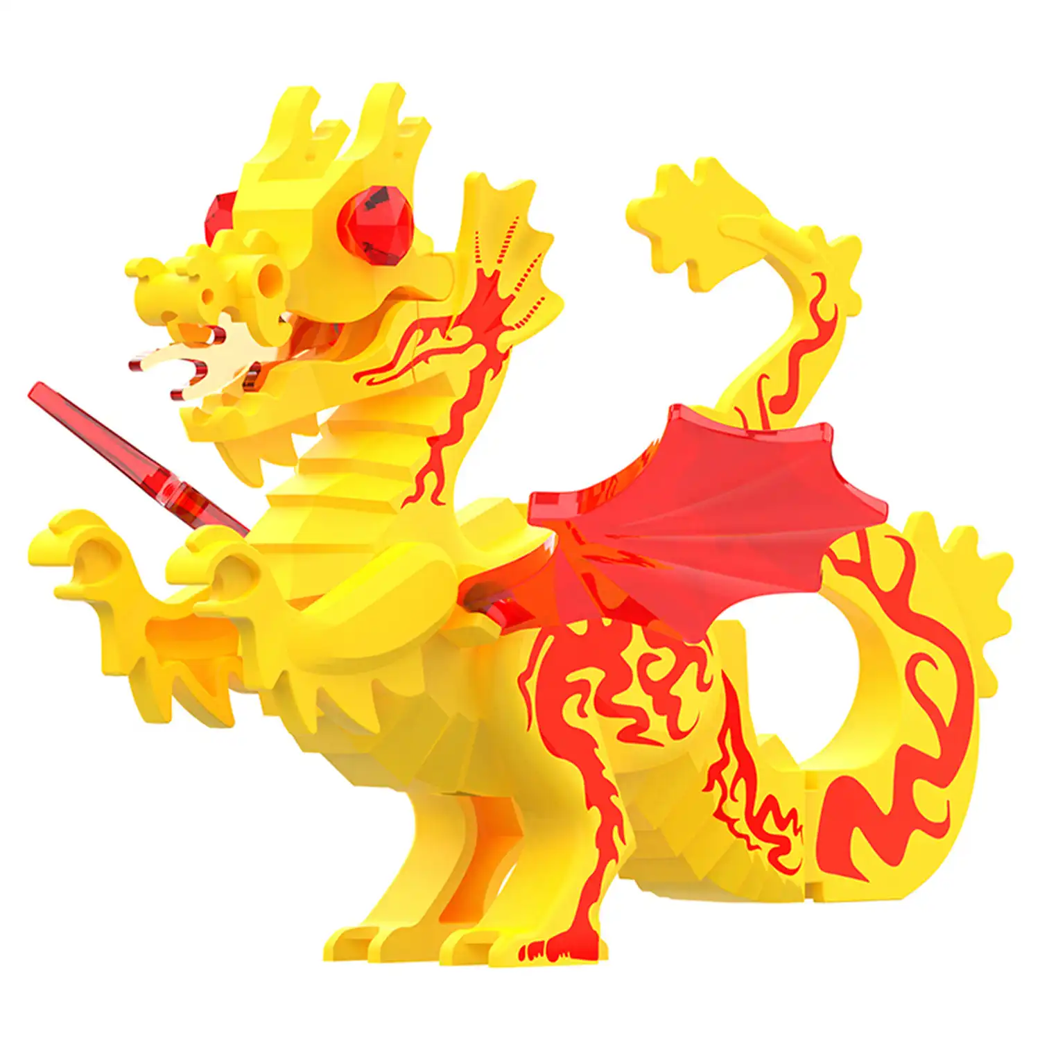 Minifigure medieval Great dragon yellow LEGO Alternative Minifigure medieval Great dragon yellow LEGO Alternative