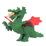 medieval dragon green - Custom Printed Brick Block Figure