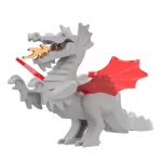 medieval dragon grey - Custom Printed Brick Block Figure