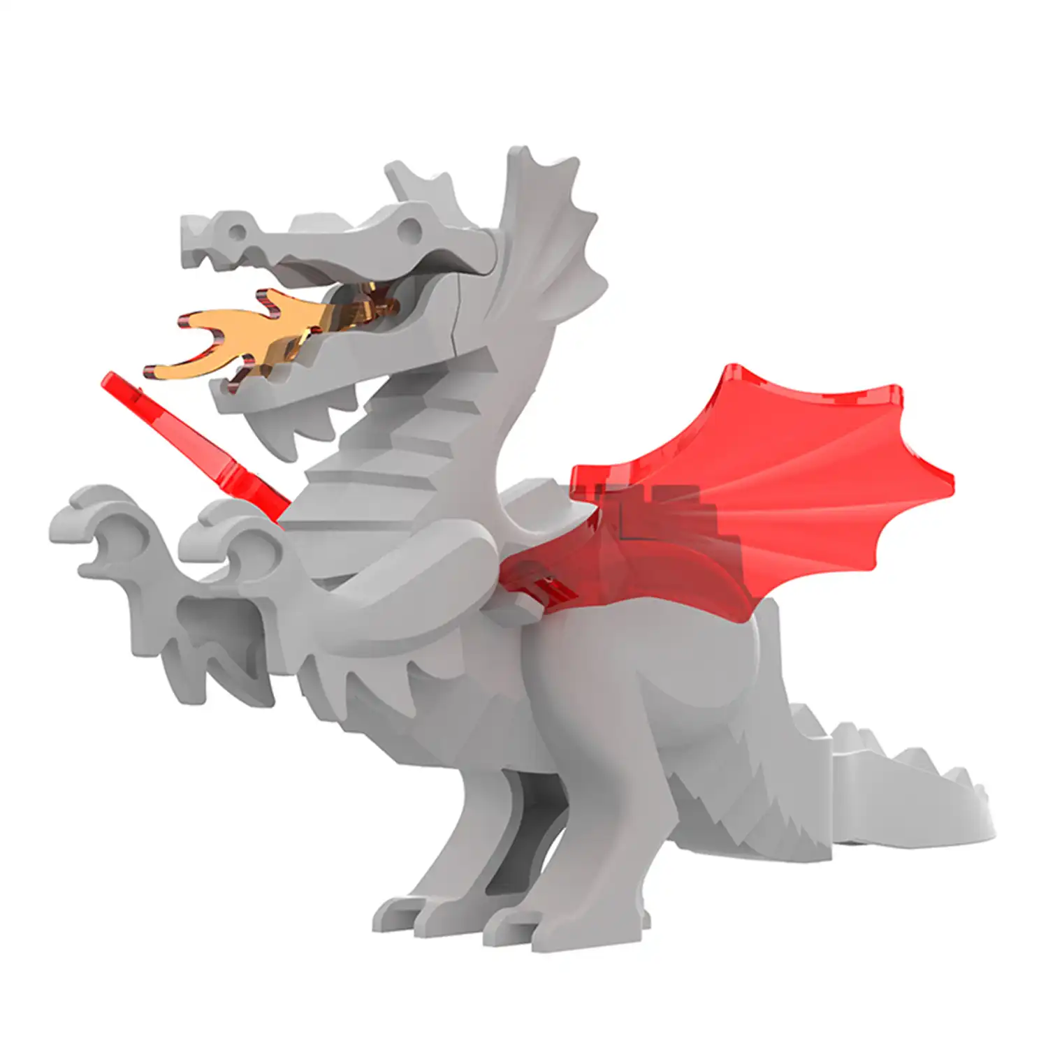 Minifigure medieval dragon grey LEGO Alternative Minifigure medieval dragon grey LEGO Alternative