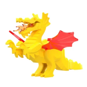Minifigure medieval dragon yellow LEGO Alternative Minifigure medieval dragon yellow LEGO Alternative