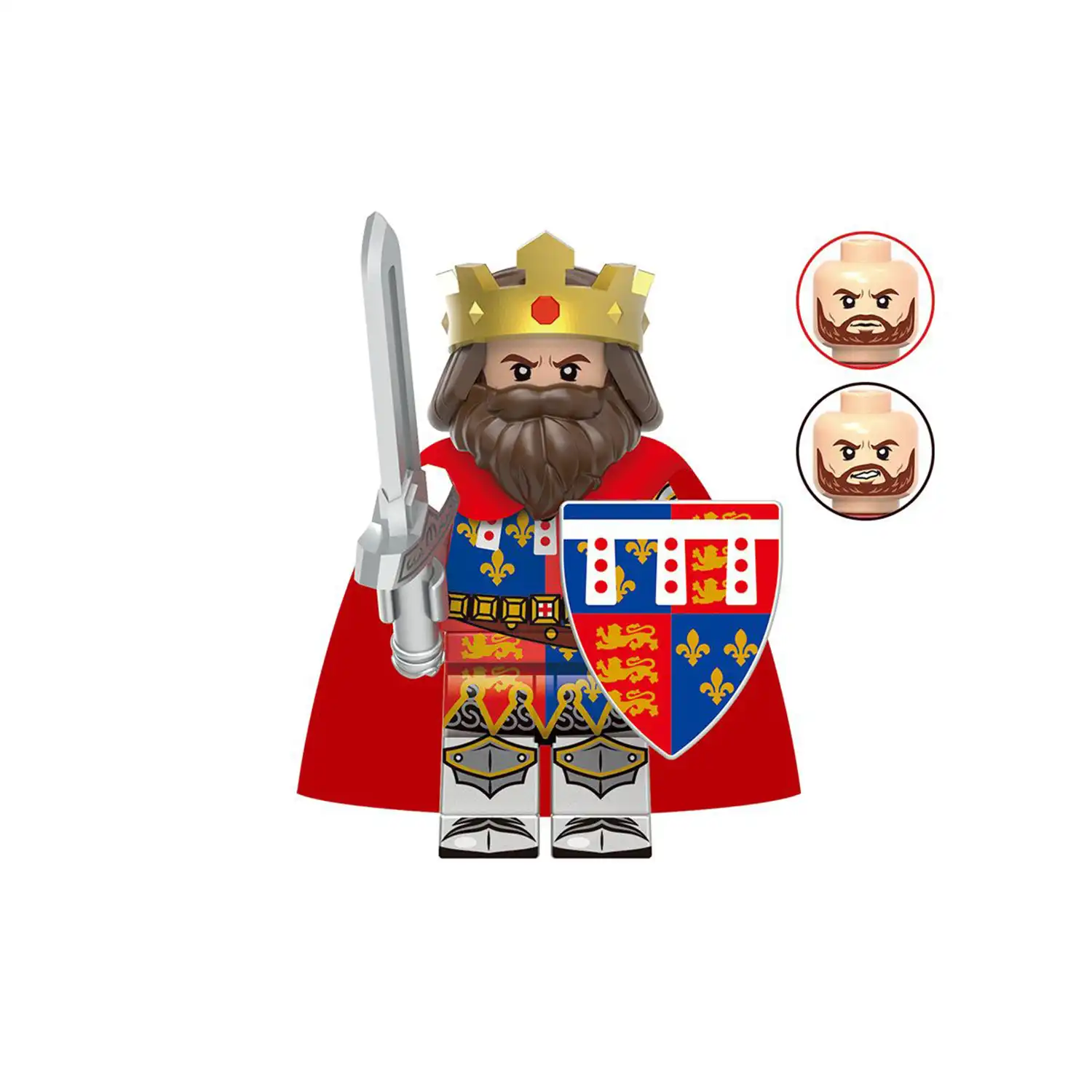 Minifigure medieval king Richard the Lionheart LEGO Alternative Minifigure medieval king Richard the Lionheart LEGO Alternative