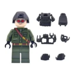 police special operations officer SWAT Special Weapons and Tactics dark grey or black helmet - Custom Printed Brick Block Figure