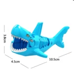 shark bright blue - Custom Printed Brick Block Figure