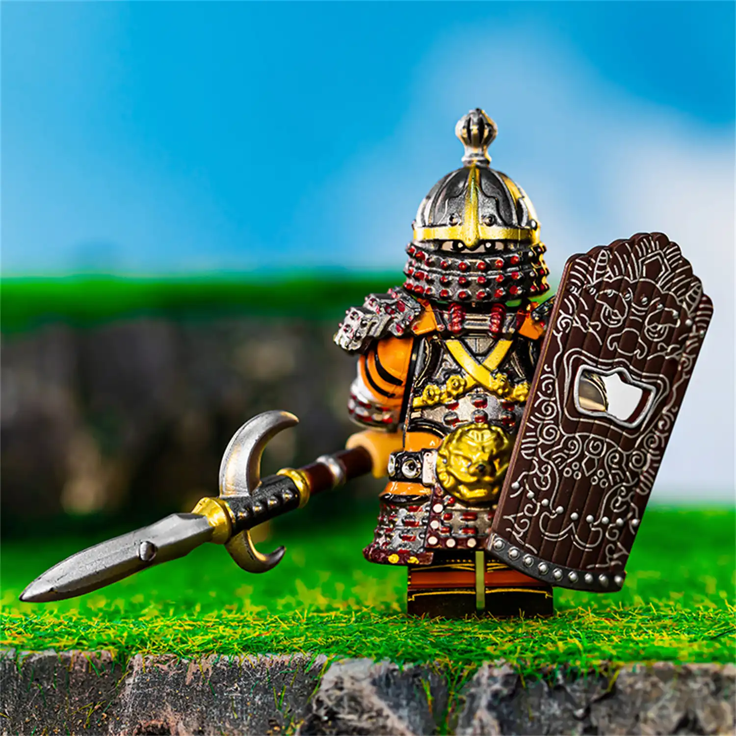 Minifigure warrior Iron Pagoda cavalryman China Jin Dynasty heavily armored LEGO Alternative Minifigure warrior Iron Pagoda cavalryman China Jin Dynasty heavily armored LEGO Alternative
