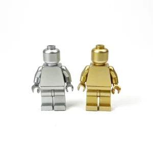 Minifigure – A pair of gold and silver plain body (LEGO Alternative) Minifigure – A pair of gold and silver plain body (LEGO Alternative)
