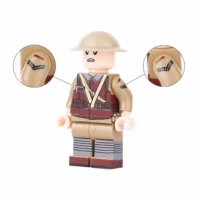 Minifigure – British Army infantryman, known colloquially as a Tommy, from the World War I era (1914-1918) (LEGO Alternative)