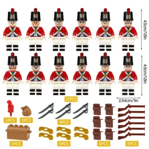 Minifigure – British Napoleonic-era style soldiers and custom piece (LEGO Alternative) Minifigure – British Napoleonic-era style soldiers and custom piece (LEGO Alternative)