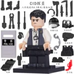 CID Agent Detective and various tool custom pieces - Custom Printed Brick Block Figure