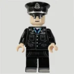 Chinese police officer black - Custom Printed Brick Block Figure