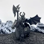 Dark Knight Chaos Warrior Death Knight Demon and steed warhorse - Custom Printed Brick Block Figure