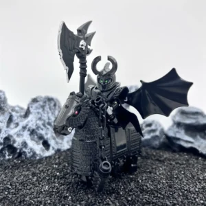 Minifigure – Dark Knight Chaos Warrior Death Knight Demon and steed warhorse (LEGO Alternative) Minifigure – Dark Knight Chaos Warrior Death Knight Demon and steed warhorse (LEGO Alternative)