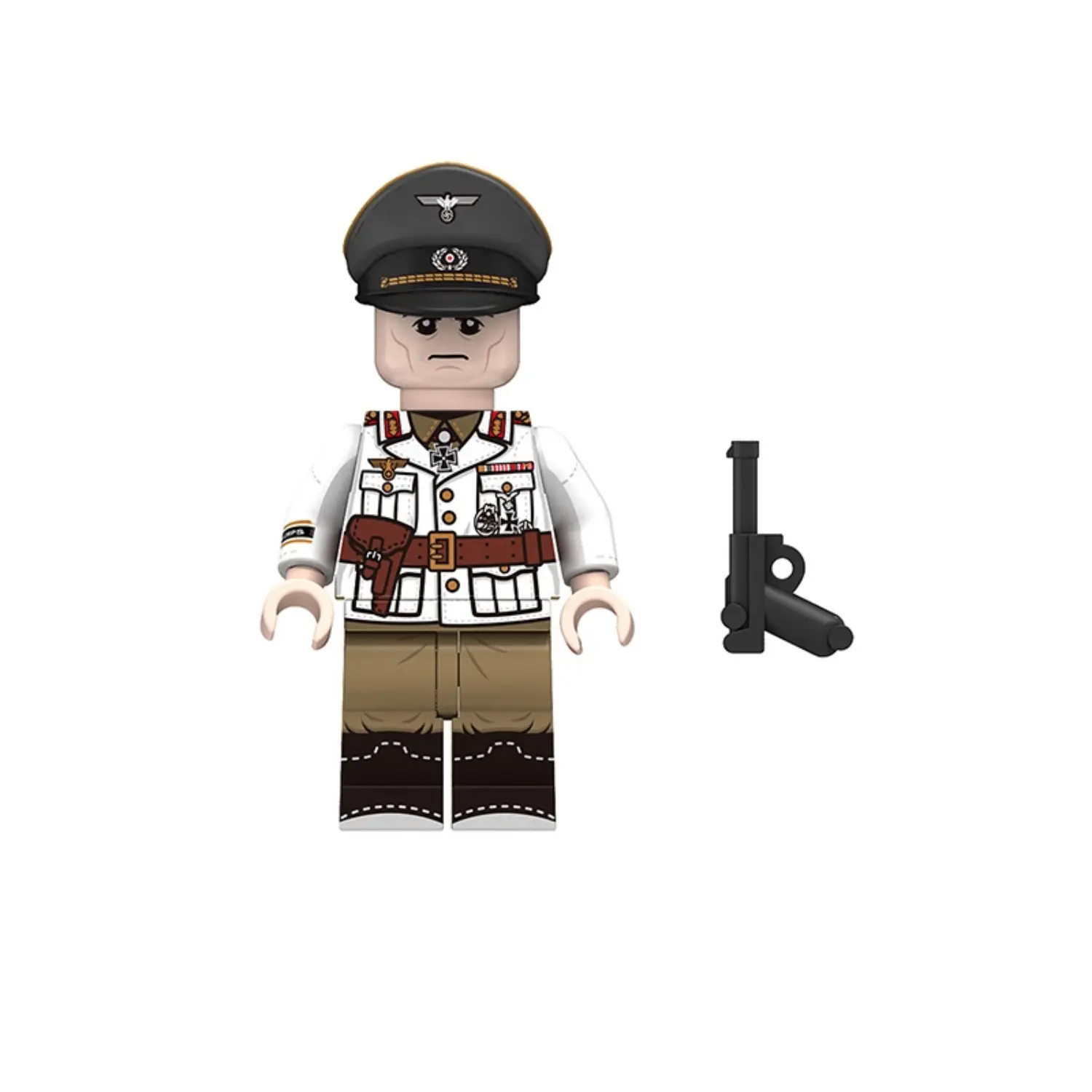 Minifigure – Erwin Rommel German Field Marshal Generalfeldmarschall officer commanders World War II (LEGO Compatible) Minifigure – Erwin Rommel German Field Marshal Generalfeldmarschall officer commanders World War II (LEGO Compatible)