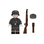 Estonian volunteer soldier who served with the German military 20th Waffen Grenadier Division of the SS (1st Estonian) during World War II - Custom Printed Brick Block Figure