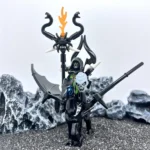 Evil Wizard Dark Sorcerer Demon and steed warhorse - Custom Printed Brick Block Figure