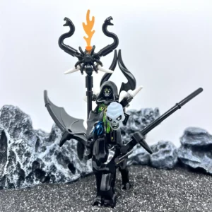 Minifigure – Evil Wizard Dark Sorcerer Demon and steed warhorse (LEGO Alternative) Minifigure – Evil Wizard Dark Sorcerer Demon and steed warhorse (LEGO Alternative)