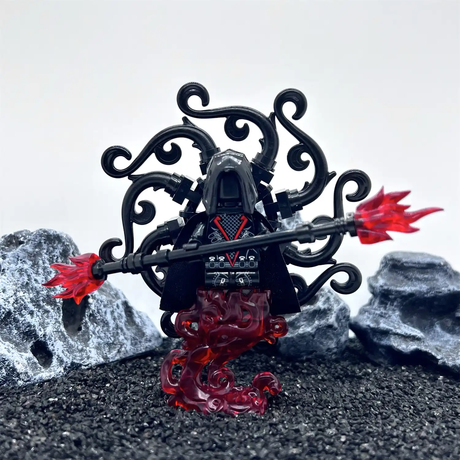 Minifigure – Flame Wizard red (LEGO Alternative)