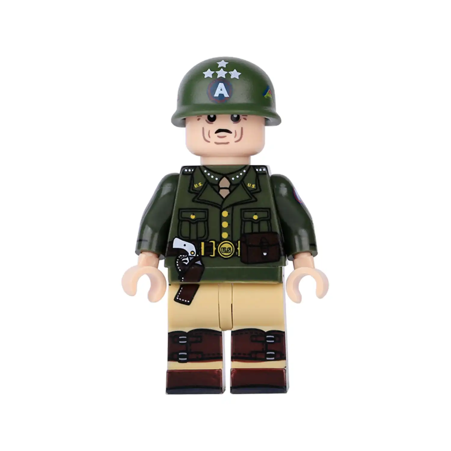 Minifigure – General George S Patton Jr US Army general World War II (LEGO Alternative) Minifigure – General George S Patton Jr US Army general World War II (LEGO Alternative)