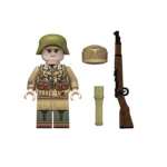 German Afrika Korps (DAK) NCO or senior rifleman North African Campaign of World War II - Custom Printed Brick Block Figure