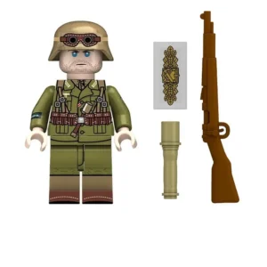 Minifigure – German Afrika Korps soldier with Kar98k bolt action rifle from World War II (LEGO Alternative) Minifigure – German Afrika Korps soldier with Kar98k bolt action rifle from World War II (LEGO Alternative)