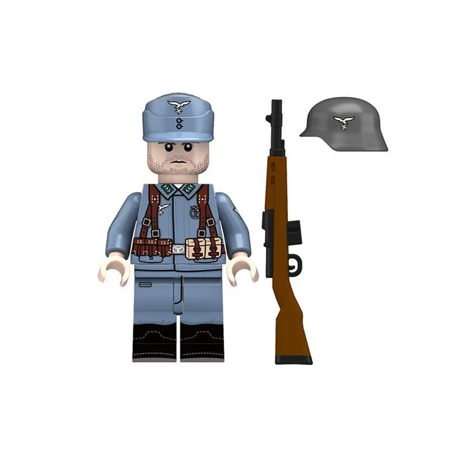 Minifigure – German Luftwaffe Field Division Luftwaffen Feldgdivision soldier from World War II (LEGO Alternative) Minifigure – German Luftwaffe Field Division Luftwaffen Feldgdivision soldier from World War II (LEGO Alternative)