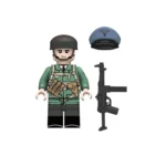 German Luftwaffe Ground Forces NCO (Non-Commissioned Officer) from the World War II - Custom Printed Brick Block Figure
