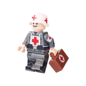 Minifigure – German WWII Combat Medic Sergeant Major holding a senior NCO (LEGO Alternative) Minifigure – German WWII Combat Medic Sergeant Major holding a senior NCO (LEGO Alternative)